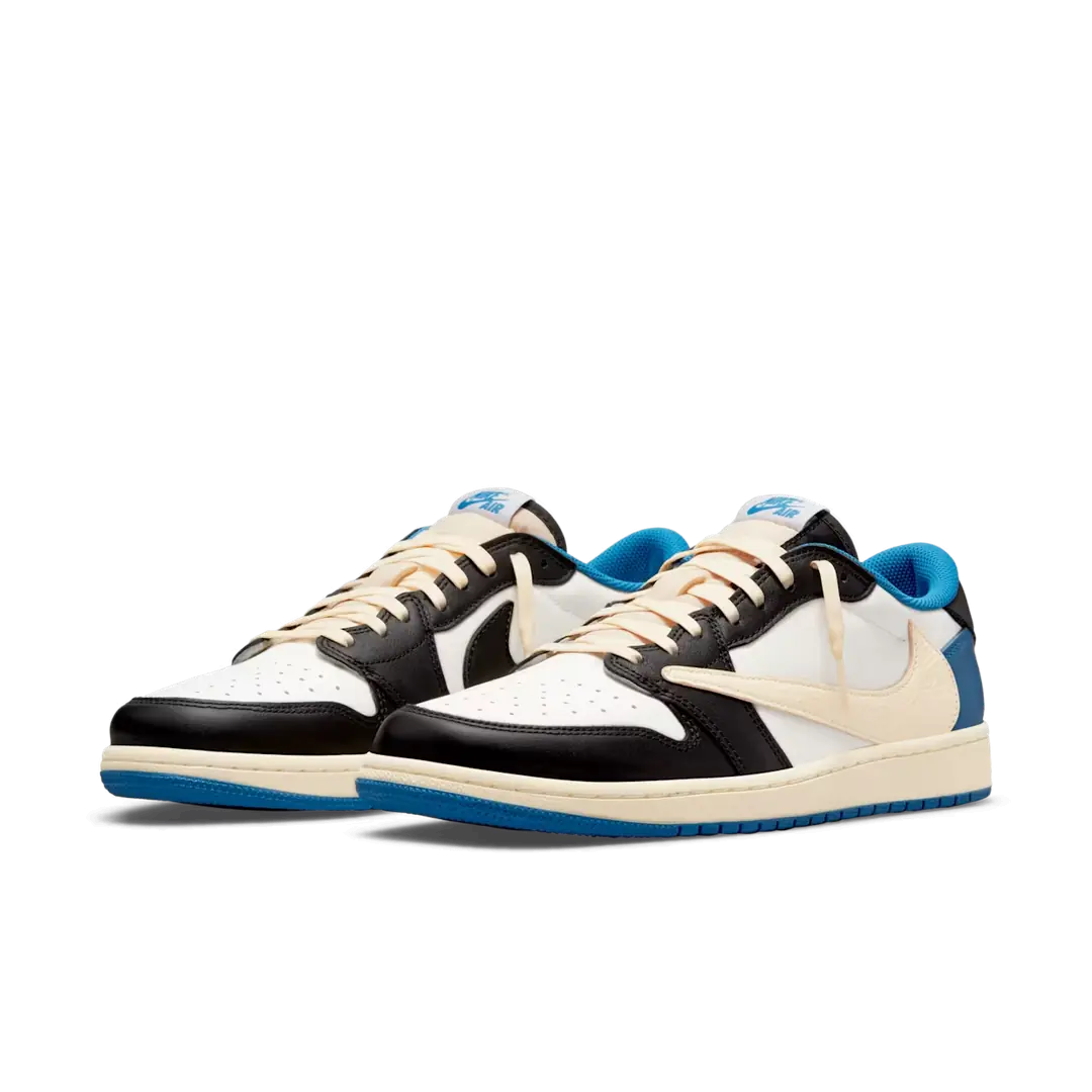 Jordan 1 Low OG SP Sail Military Blue Fragment Design x Travis Scott